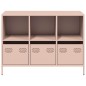 vidaXL Sideboard Rosa 101,5x39x73,5 cm Kaltgewalzter Stahl vidaXL Sideboard Rosa 101,5x39x73,5 cm Kaltgewalzter Stahl