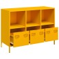 vidaXL Sideboard Senfgelb 101,5x39x73,5 cm Kaltgewalzter Stahl vidaXL Sideboard Senfgelb 101,5x39x73,5 cm Kaltgewalzter Stahl