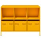 vidaXL Sideboard Senfgelb 101,5x39x73,5 cm Kaltgewalzter Stahl vidaXL Sideboard Senfgelb 101,5x39x73,5 cm Kaltgewalzter Stahl
