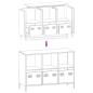 vidaXL Sideboard Senfgelb 101,5x39x73,5 cm Kaltgewalzter Stahl vidaXL Sideboard Senfgelb 101,5x39x73,5 cm Kaltgewalzter Stahl