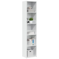 vidaXL Bücherregal Hochglanz-Weiß 40x30x189 cm Holzwerkstoff