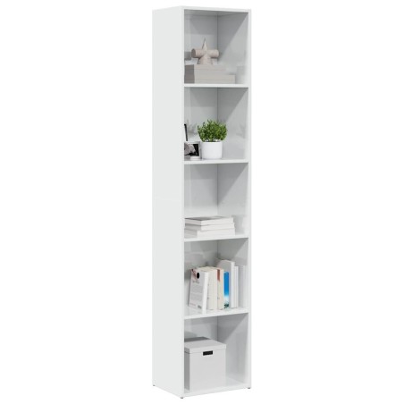vidaXL Bücherregal Hochglanz-Weiß 40x30x189 cm Holzwerkstoff