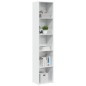 vidaXL Bücherregal Hochglanz-Weiß 40x30x189 cm Holzwerkstoff vidaXL Bücherregal Hochglanz-Weiß 40x30x189 cm Holzwerkstoff