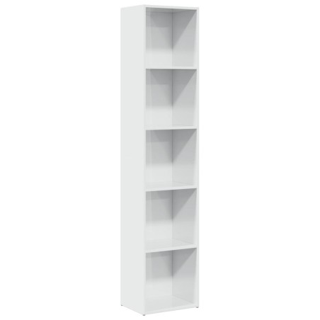 vidaXL Bücherregal Hochglanz-Weiß 40x30x189 cm Holzwerkstoff