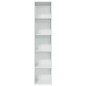 vidaXL Bücherregal Hochglanz-Weiß 40x30x189 cm Holzwerkstoff vidaXL Bücherregal Hochglanz-Weiß 40x30x189 cm Holzwerkstoff