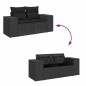 vidaXL 5tlg. Garten-Sofagarnitur mit Kissen Schwarz Poly Rattan Akazie vidaXL 5tlg. Garten-Sofagarnitur mit Kissen Schwarz Poly Rattan Akazie