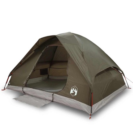vidaXL Kuppel-Campingzelt 2 Personen Braun Wasserdicht