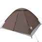 vidaXL Kuppel-Campingzelt 4 Personen Braun Wasserdicht