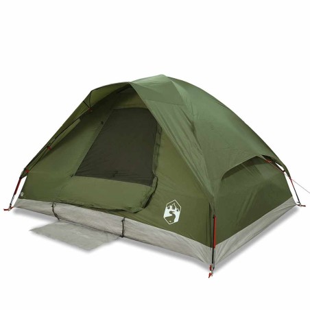 vidaXL Kuppel-Campingzelt 4 Personen Olivgrün Wasserdicht