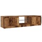 vidaXL TV-Schrank mit LED-Leuchten Altholz-Optik 140x40x35,5 cm vidaXL TV-Schrank mit LED-Leuchten Altholz-Optik 140x40x35,5 cm