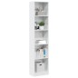 vidaXL Bücherregal Hochglanz-Weiß 40x24x176 cm Holzwerkstoff vidaXL Bücherregal Hochglanz-Weiß 40x24x176 cm Holzwerkstoff