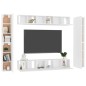 vidaXL 10-tlg. TV-Schrank-Set Weiß Holzwerkstoff vidaXL 10-tlg. TV-Schrank-Set Weiß Holzwerkstoff