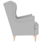 vidaXL Sessel Wolkengrau 74x84x100 cm Stoff vidaXL Sessel Wolkengrau 74x84x100 cm Stoff