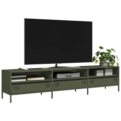 vidaXL TV-Schrank Olivgrün 202x39x43,5 cm Kaltgewalzter Stahl