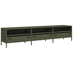 vidaXL TV-Schrank Olivgrün 202x39x43,5 cm Kaltgewalzter Stahl