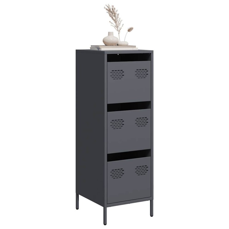 vidaXL Highboard Anthrazit 39x35x103,5 cm Stahl vidaXL Highboard Anthrazit 39x35x103,5 cm Stahl