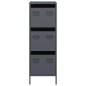 vidaXL Highboard Anthrazit 39x35x103,5 cm Stahl vidaXL Highboard Anthrazit 39x35x103,5 cm Stahl