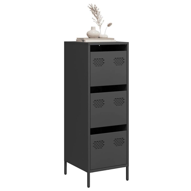 vidaXL Highboard Schwarz 39x35x103,5 cm Stahl vidaXL Highboard Schwarz 39x35x103,5 cm Stahl