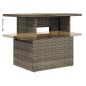 vidaXL 8-tlg. Garten-Sofagarnitur mit Kissen Grau Poly Rattan Akazie vidaXL 8-tlg. Garten-Sofagarnitur mit Kissen Grau Poly Rattan Akazie