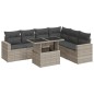 vidaXL 7-tlg. Garten-Sofagarnitur mit Kissen Hellgrau Poly Rattan vidaXL 7-tlg. Garten-Sofagarnitur mit Kissen Hellgrau Poly Rattan