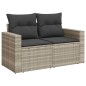 vidaXL 7-tlg. Garten-Sofagarnitur mit Kissen Hellgrau Poly Rattan vidaXL 7-tlg. Garten-Sofagarnitur mit Kissen Hellgrau Poly Rattan