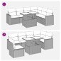 vidaXL 7-tlg. Garten-Sofagarnitur mit Kissen Hellgrau Poly Rattan vidaXL 7-tlg. Garten-Sofagarnitur mit Kissen Hellgrau Poly Rattan
