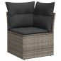 vidaXL 7-tlg. Garten-Sofagarnitur mit Kissen Grau Poly Rattan vidaXL 7-tlg. Garten-Sofagarnitur mit Kissen Grau Poly Rattan