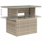 vidaXL 9-tlg. Garten-Sofagarnitur mit Kissen Hellgrau Poly Rattan