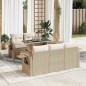 vidaXL 6-tlg. Garten-Sofagarnitur mit Kissen Beige Poly Rattan vidaXL 6-tlg. Garten-Sofagarnitur mit Kissen Beige Poly Rattan