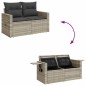 vidaXL 7-tlg. Garten-Sofagarnitur mit Kissen Hellgrau Poly Rattan vidaXL 7-tlg. Garten-Sofagarnitur mit Kissen Hellgrau Poly Rattan