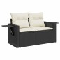vidaXL 8-tlg. Garten-Sofagarnitur mit Kissen Schwarz Poly Rattan vidaXL 8-tlg. Garten-Sofagarnitur mit Kissen Schwarz Poly Rattan