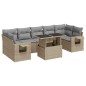 vidaXL 8-tlg. Garten-Sofagarnitur mit Kissen Beige Poly Rattan vidaXL 8-tlg. Garten-Sofagarnitur mit Kissen Beige Poly Rattan