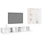 4-tlg. TV-Schrank-Set Weiß Holzwerkstoff 4-tlg. TV-Schrank-Set Weiß Holzwerkstoff