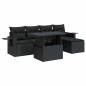 vidaXL 6-tlg. Garten-Sofagarnitur mit Kissen Schwarz Poly Rattan vidaXL 6-tlg. Garten-Sofagarnitur mit Kissen Schwarz Poly Rattan