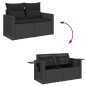 vidaXL 6-tlg. Garten-Sofagarnitur mit Kissen Schwarz Poly Rattan vidaXL 6-tlg. Garten-Sofagarnitur mit Kissen Schwarz Poly Rattan