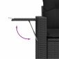 vidaXL 6-tlg. Garten-Sofagarnitur mit Kissen Schwarz Poly Rattan vidaXL 6-tlg. Garten-Sofagarnitur mit Kissen Schwarz Poly Rattan