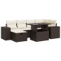 vidaXL 8-tlg. Garten-Sofagarnitur mit Kissen Braun Poly Rattan vidaXL 8-tlg. Garten-Sofagarnitur mit Kissen Braun Poly Rattan