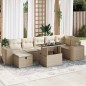 vidaXL 5-tlg. Garten-Sofagarnitur mit Kissen Beige Poly Rattan vidaXL 5-tlg. Garten-Sofagarnitur mit Kissen Beige Poly Rattan