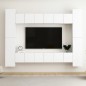 vidaXL 10-tlg. TV-Schrank-Set Weiß Holzwerkstoff vidaXL 10-tlg. TV-Schrank-Set Weiß Holzwerkstoff