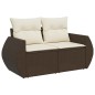 vidaXL 10-tlg. Garten-Sofagarnitur mit Kissen Braun Poly Rattan vidaXL 10-tlg. Garten-Sofagarnitur mit Kissen Braun Poly Rattan