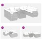 vidaXL 10-tlg. Garten-Sofagarnitur mit Kissen Braun Poly Rattan vidaXL 10-tlg. Garten-Sofagarnitur mit Kissen Braun Poly Rattan