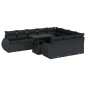 vidaXL 11-tlg. Garten-Sofagarnitur mit Kissen Schwarz Poly Rattan vidaXL 11-tlg. Garten-Sofagarnitur mit Kissen Schwarz Poly Rattan