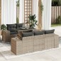vidaXL 6-tlg. Garten-Sofagarnitur mit Kissen Grau Poly Rattan vidaXL 6-tlg. Garten-Sofagarnitur mit Kissen Grau Poly Rattan
