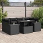 vidaXL 7-tlg. Garten-Sofagarnitur mit Kissen Schwarz Poly Rattan vidaXL 7-tlg. Garten-Sofagarnitur mit Kissen Schwarz Poly Rattan