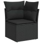 vidaXL 5-tlg. Garten-Sofagarnitur mit Kissen Schwarz Poly Rattan vidaXL 5-tlg. Garten-Sofagarnitur mit Kissen Schwarz Poly Rattan