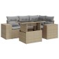 vidaXL 5-tlg. Garten-Sofagarnitur mit Kissen Beige Poly Rattan vidaXL 5-tlg. Garten-Sofagarnitur mit Kissen Beige Poly Rattan