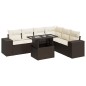 vidaXL 7-tlg. Garten-Sofagarnitur mit Kissen Braun Poly Rattan vidaXL 7-tlg. Garten-Sofagarnitur mit Kissen Braun Poly Rattan