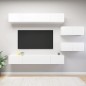 6-tlg. TV-Schrank-Set Weiß Holzwerkstoff 6-tlg. TV-Schrank-Set Weiß Holzwerkstoff