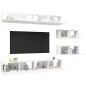 6-tlg. TV-Schrank-Set Weiß Holzwerkstoff 6-tlg. TV-Schrank-Set Weiß Holzwerkstoff