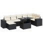 vidaXL 8-tlg. Garten-Sofagarnitur mit Kissen Schwarz Poly Rattan vidaXL 8-tlg. Garten-Sofagarnitur mit Kissen Schwarz Poly Rattan